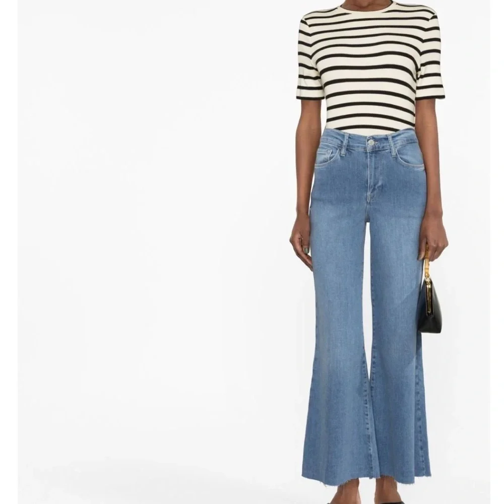 FRAME Le Palazzo Crop high-waisted jeans - Picture 2 of 13